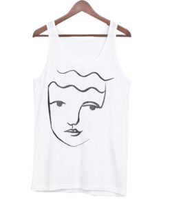 graphic face tank top