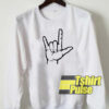 hand sign sweatshirt