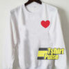 red heart pocket print sweatshirt