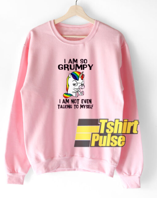 unicorn grumpy talking sweatshirt