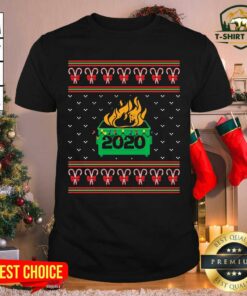 Awesome 2020 Dumpster Fire Light Ugly Christmas Shirt