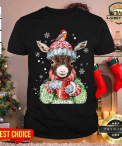Awesome Goat Warm Winter Gift For Farm Animal Lover Ugly Christmas Shirt