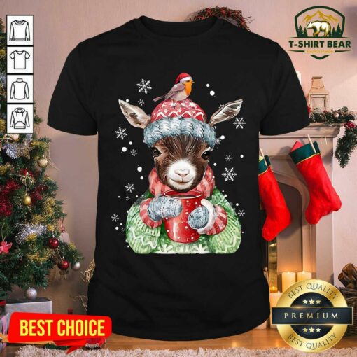 Awesome Goat Warm Winter Gift For Farm Animal Lover Ugly Christmas Shirt