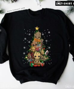 Baby Groot Guardians Of The Galaxy Christmas Tree Sweatshirt