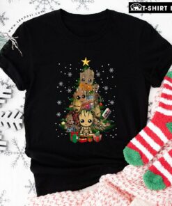 Baby Groot Guardians of the Galaxy Christmas Tree T-Shirt