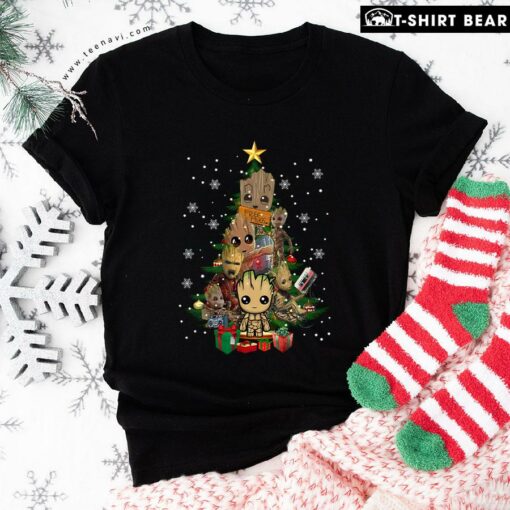 Baby Groot Guardians of the Galaxy Christmas Tree T-Shirt