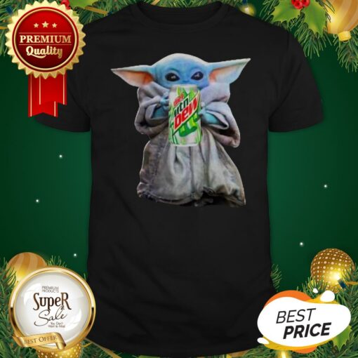 Baby Yoda Hug Mountain Dew Star Wars Mandalorian Shirt