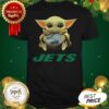 Baby Yoda Hug New York Jets Star Wars Mandalorian Shirt