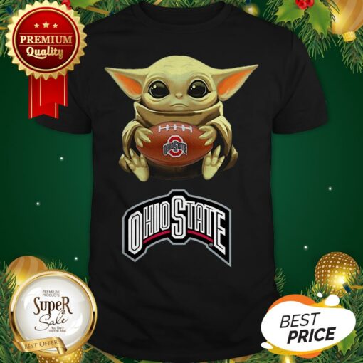 Baby Yoda Hug Ohio State Buckeyes Star Wars Mandalorian Shirt