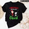 Charlie Brown And Snoopy Christmas Begins With Christ T-Shirt