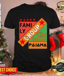 Colorful Family Group Christmas Pajama Shirt