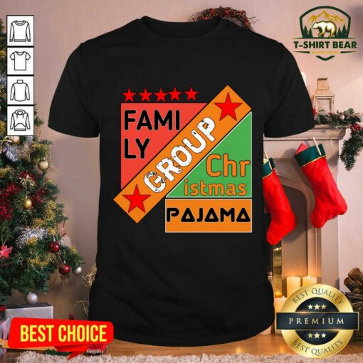 Colorful Family Group Christmas Pajama Shirt