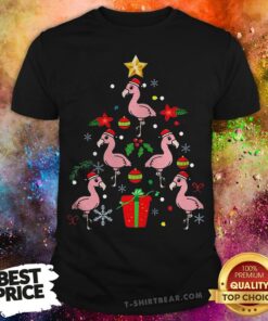 Colorful Flamingo Christmas Ornament Tree Xmas Shirt