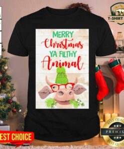Colorful Merry Christmas Ya Filthy Animal Cow Shirt