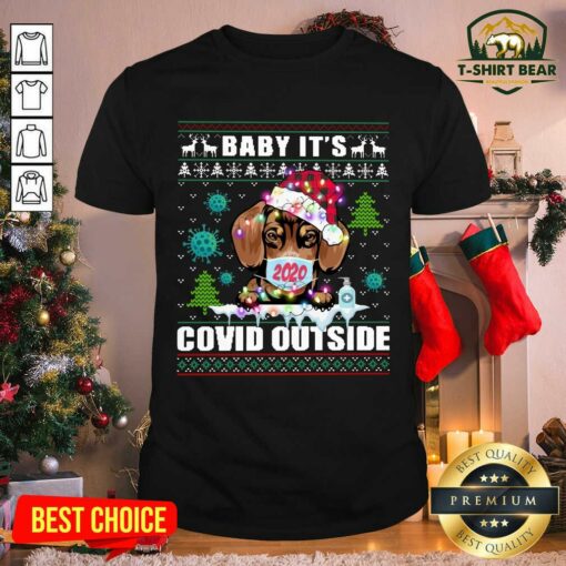 Cool Baby It’s Covid Outside Labrador Ugly Christmas Shirt