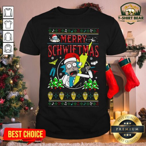 Cool Santa Rick Sanchez Merry Swiftmas Ugly Christmas Shirt