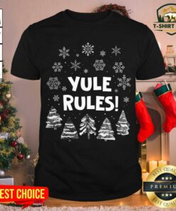 Cool Yule Rules Snow Flower Christmas Shirt