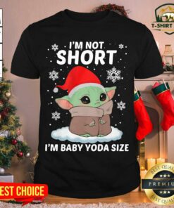 Cute Baby Yoda Santa I’m Not Short I’m Baby Yoda Size Merry Christmas Shirt