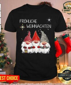 Cute Gnomes Frohliche Weihnachten Christmas Shirt