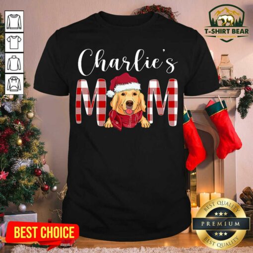 Cute Golden Retriever Charlie’s Mom Christmas Shirt