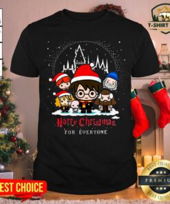 Cute Harry Potter Characters Chibi Harry Christmas For Everyone Shirt