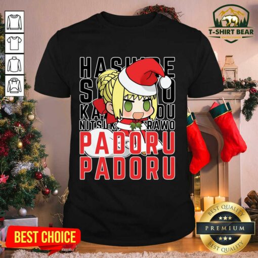 Cute Saber Nero Christmas Padoru Padoru Shirt