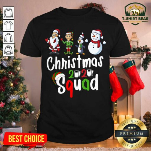 Cute Santa Claus Elf Penguins Snowman Christmas 2020 Squad Shirt