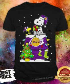 Cute Snoopy Lakers Ugly Christmas Shirt