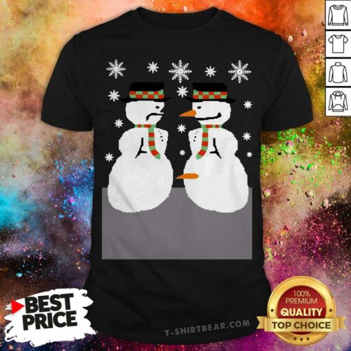 Cute Snowman Nose Thief Ugly Christmas Shirt