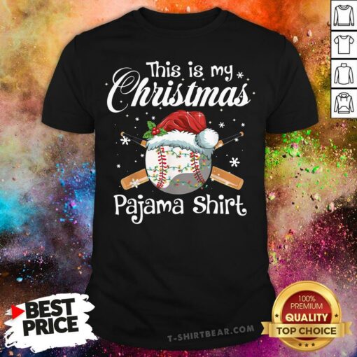 Cute This Is My Christmas Baseball Pajama Shirt