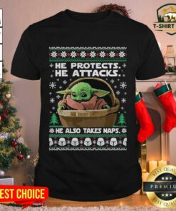 Exactly Nice Star Wars The Mandalorian Baby Yoda Ugly Christmas T-shirt
