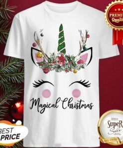 Face Unicorn Magical Christmas Shirt