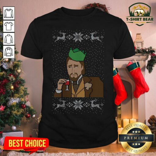 Funny Santa DiCaprio Ugly Christmas Shirt