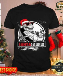 Funny Santasaurus Dinosaur Christmas Shirt