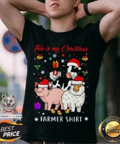 Funny This Is My Christmas Cow Pig Sheep Chicken Farmer Shirt