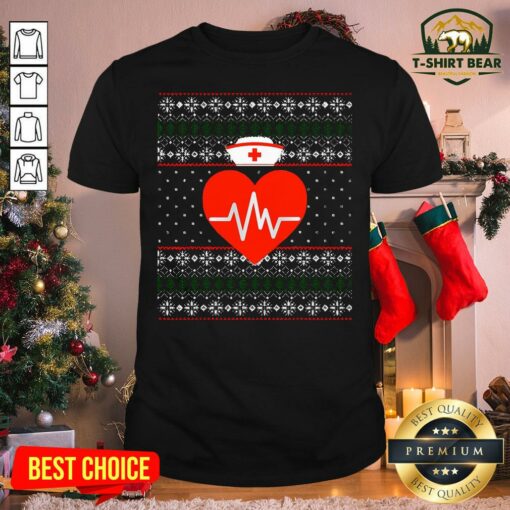 Good Happy Nurse Ugly Sweater Merry Christmas Nursing Holiday Shirt