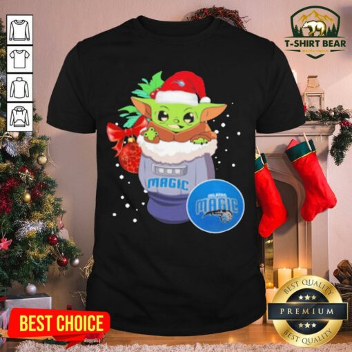 Good Orlando Magic Christmas Baby Yoda Star Wars NBA Shirt