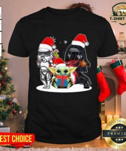 Grateful Baby Yoda And Darth Vader Stormtrooper Merry Christmas Shirt