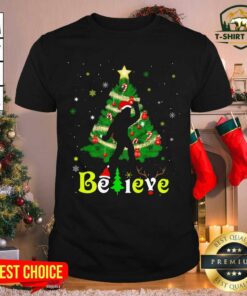 Grateful Bigfoot Believe Christmas Tree Merry Xmas Shirt