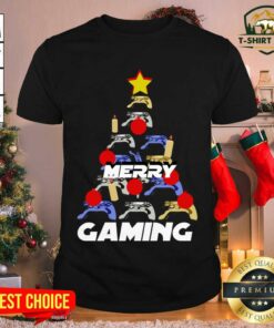 Grateful Christmas Tree For Gamer Mery Gaming Shirt