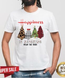 Grateful Happiness Is Kayaking Down The River Christmas Tree Shirt