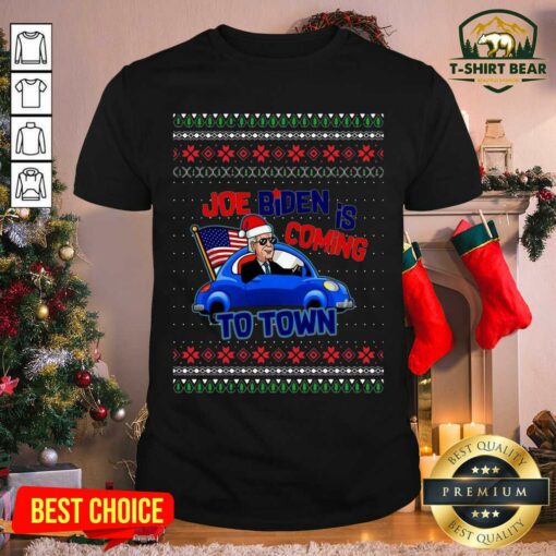 Grateful Joe Biden Is Coming To Town Ugly Christmas Shirt