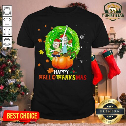 Grateful Rick And Morty Happy Hallothanksmas Shirt