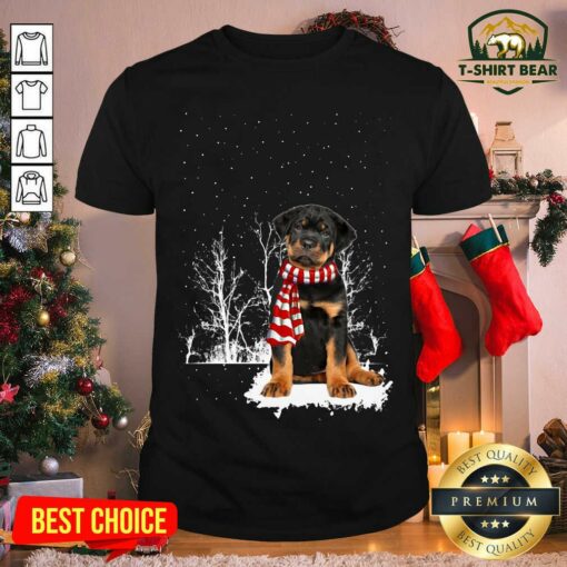 Grateful Rottweiler Snow Scarf Christmas Shirt