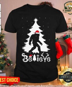Grateful Santa Bigfoot Believe Ugly Christmas Shirt
