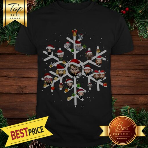 Harry Potter Characters On Snowflakes Shirt