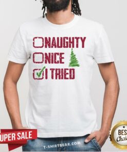 Hot Naughty Nice I Tried Christmas Shirt