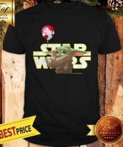 Hot Star Wars Baby Yoda Hand Holding Balloon Mickey Mouse Shirt