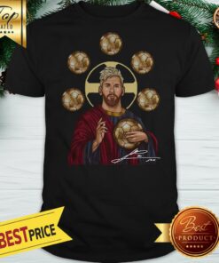 Jesus Mashup Messi Six Golden Ball Signature Shirt