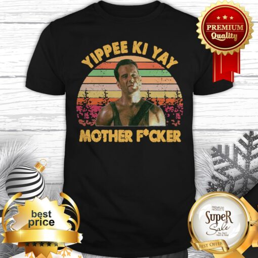 John McClane Yippee Ki Yay Mother Fucker Sunset Vintage Shirt